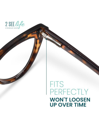 Gafas de lectura de ojo de gato 4.0 Carey para mujeres