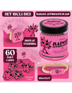 Tarro de Afirmaciones Badass STOFINITY - 60 Tarjetas Inspiracionales 2