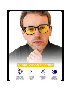 Gafas de Visión Nocturna TJUTR Amarillas Polarizadas 2