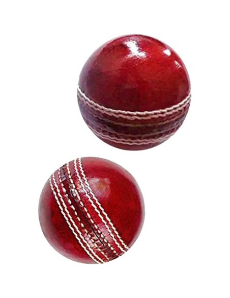 Pelotas de Cricket Suave AnNafi Rojo Cosidas a Mano 6 Unidades
