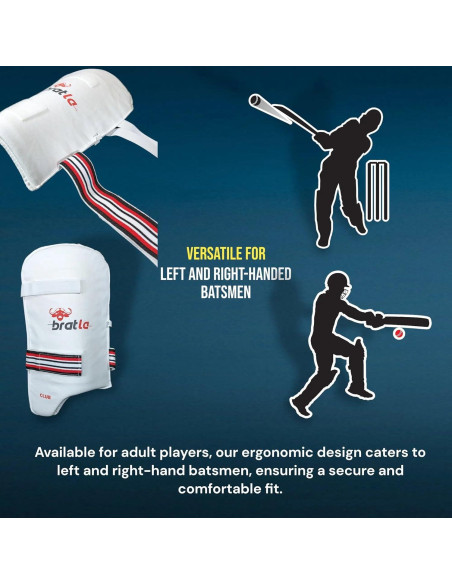 Protector de Muslo de Cricket Bratla Club Ajustable Adulto