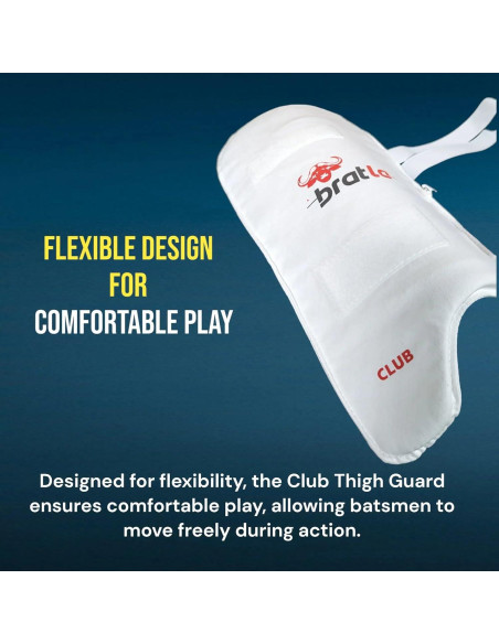 Protector de Muslo de Cricket Bratla Club Ajustable Adulto