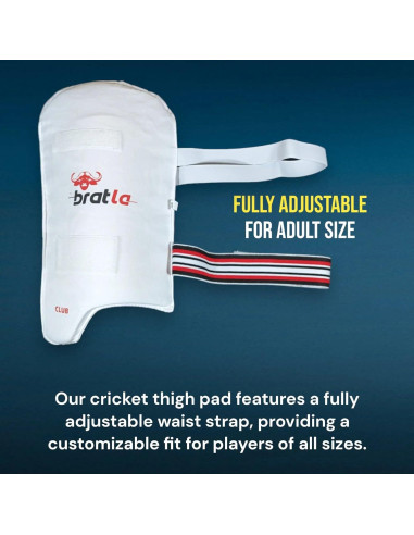 Protector de Muslo de Cricket Bratla Club Ajustable Adulto