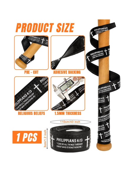 Cinta de Agarre para Bate de Béisbol Piemow 1.5mm Antideslizante
