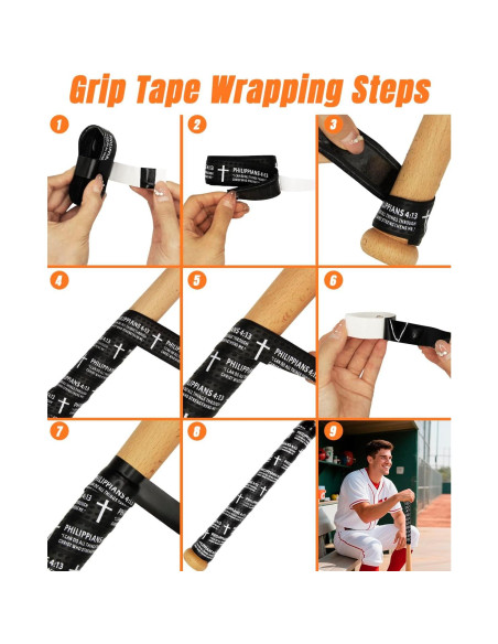 Cinta de Agarre para Bate de Béisbol Piemow 1.5mm Antideslizante