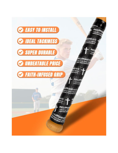 Cinta de Agarre para Bate de Béisbol Piemow 1.5mm Antideslizante