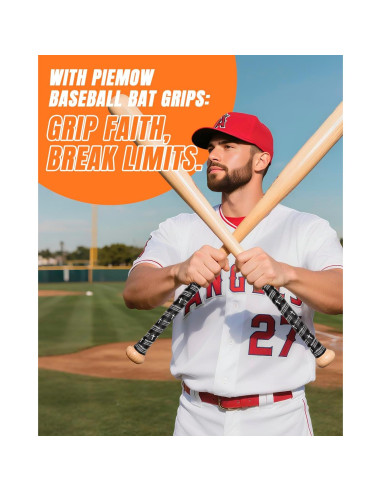 Cinta de Agarre para Bate de Béisbol Piemow 1.5mm Antideslizante