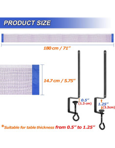 Red de Tenis de Mesa Cosmos 182.88 cm con Soporte Ajustable 2