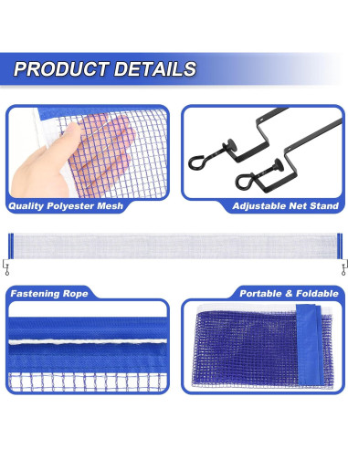 Red de Tenis de Mesa Cosmos 182.88 cm con Soporte Ajustable