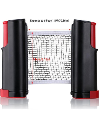 Red de Tenis de Mesa Retráctil Hipiwe 1.8M Ajustable