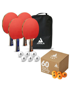 Conjunto Avanzado de Tenis de Mesa JOOLA - 4 Palas, 6 Pelotas y Funda