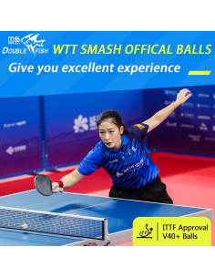 Pelotas de Ping Pong DOUBLE FISH 3 Estrellas 40mm ABS - 6 Pcs 2