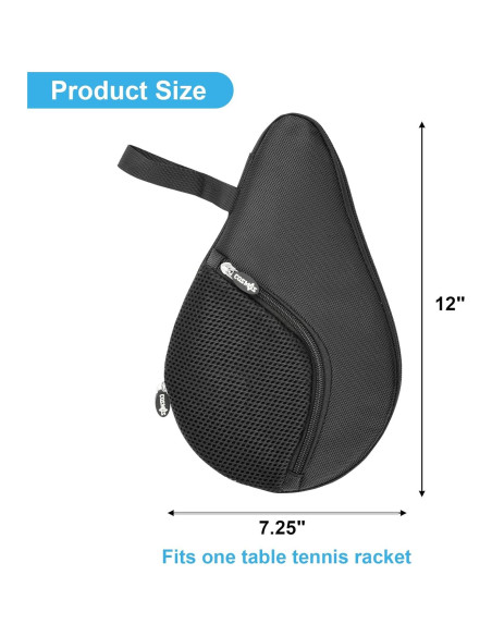 Funda Acolchada para Raqueta de Tenis de Mesa CM con Bolsillo