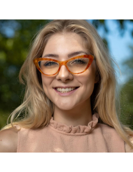 Gafas de lectura Cat Eye 0.75 Miel 2SeeLife para mujeres Gafas de lectura Cat Eye 0.75 Miel 2SeeLife para mujeres
