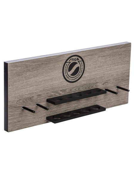 Estante de Pared para Ping Pong STIGA - Soporta 6 Raquetas y 10 Pelotas