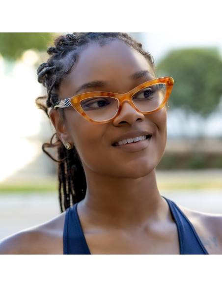 Gafas de lectura Cat Eye 0.75 Miel 2SeeLife para mujeres Gafas de lectura Cat Eye 0.75 Miel 2SeeLife para mujeres