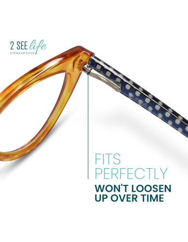 Gafas de lectura Cat Eye 0.75 Miel 2SeeLife para mujeres