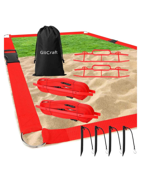 Líneas de cancha de voleibol de playa GliCraft 5 cm x 8 m