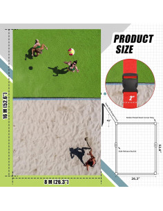 Líneas de cancha de voleibol de playa GliCraft 5 cm x 8 m 2