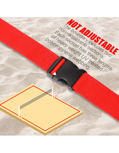 Líneas de cancha de voleibol de playa GliCraft 5 cm x 8 m