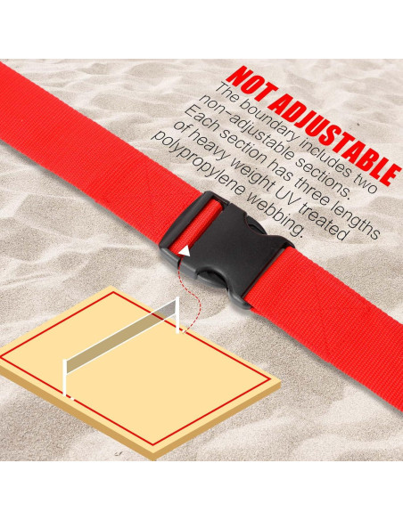 Líneas de cancha de voleibol de playa GliCraft 5 cm x 8 m