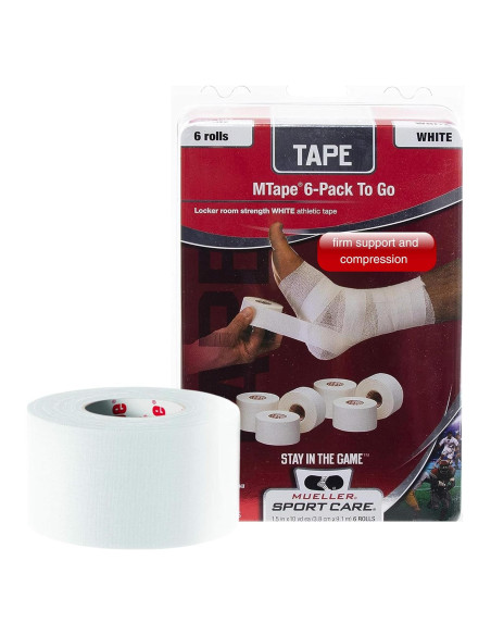 Cinta Atlética Mueller MTape 1.5" x 9.14 m - 6 Rollos