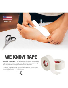 Cinta de Zinc Oxide Mueller 2" x 15 yd Blanco 2