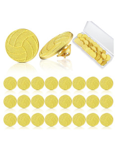 Tondiamo 24 Pines de Chenille de Voleibol Dorados para Logros
