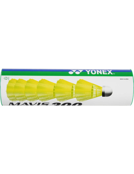 Volante de Nylon Yonex Mavis 300 Tapa Verde Amarillo