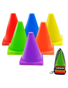 Conos de Fútbol Tialero 24 Pcs 7" (17.78 cm) Multicolor