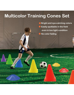 Conos de Fútbol Tialero 24 Pcs 7" (17.78 cm) Multicolor 2