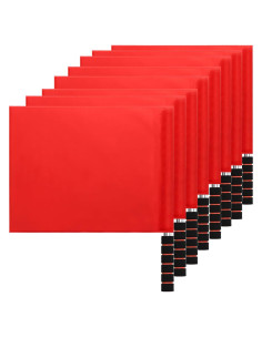 Banderas de Juez de Línea DEAYOU 8 PCS Roja 39.4x29.9cm