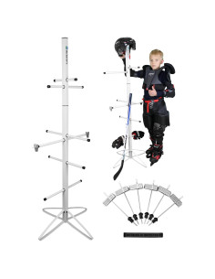 Soporte para Secar Equipos de Hockey Wishify - Estante Metal 140x56cm