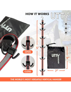 Soporte Colgante UTTY para Secar Equipos de Hockey - 6 Ganchos Ajustables 2