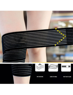 Soporte de Compresión para Rodilla CWB&ADB 70.8 cm Negro 2