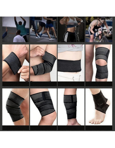 Soporte de Compresión para Rodilla CWB&ADB 70.8 cm Negro