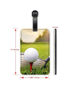 Set de 2 Etiquetas de Equipaje Art Plates Golf Club y Pelota 2