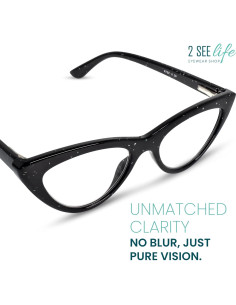 Gafas de lectura 2SeeLife R-702 negras 2.75x modernas 2