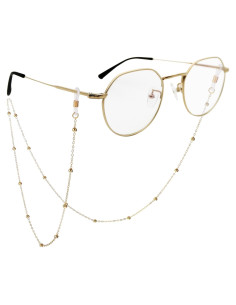 Cadena para Gafas Mujeres Oro 70 cm Ajustable Antideslizante