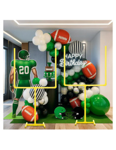 Centro de Mesa de Fútbol VioraWhite 120x60 cm Amarillo - 2 Pcs