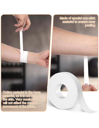 Cinta Atlética para Dedos Alrhso 2 Rollos Algodón 10m Blanco