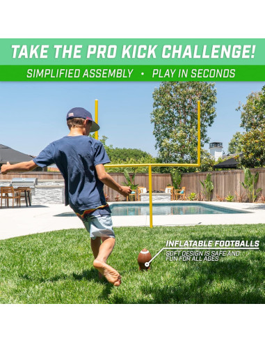 Poste de Gol de Fútbol GoSports 2.29m x 1.83m con Balones