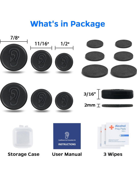 Kit de Imán para Oído de Coliflor HAMSENBO - 19 Piezas