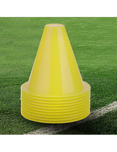 Conos de Entrenamiento de Fútbol Yuecoom - 10 Piezas, Color Amarillo