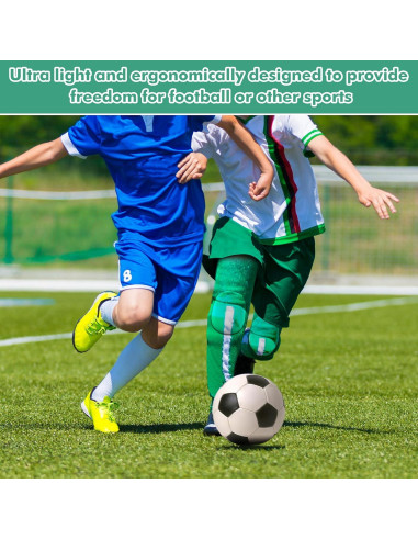 Rodilleras de Fútbol HooLing para Jóvenes - 4 Pcs Ultra Livianas