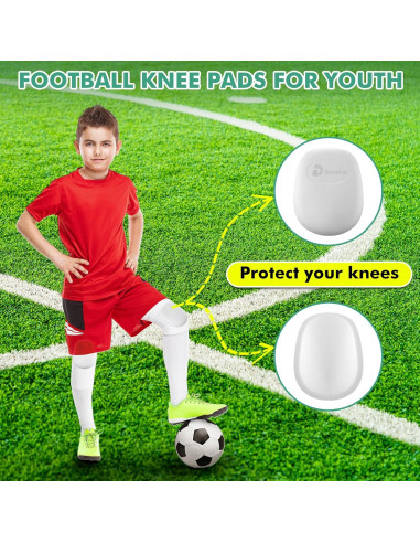 Rodilleras de Fútbol HooLing para Jóvenes - 4 Pcs Ultra Livianas