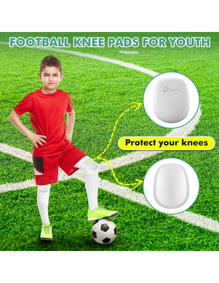 Rodilleras de Fútbol HooLing para Jóvenes - 4 Pcs Ultra Livianas