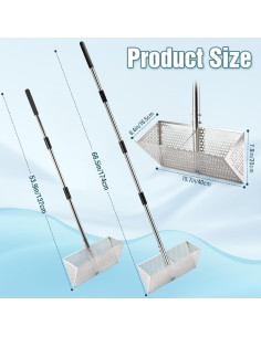 Rastrillo de Pulgas de Arena AugFir 16" Acero Inoxidable 144.78 cm 2