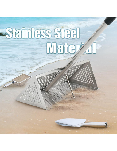 Rastrillo de Pulgas de Arena AugFir 16" Acero Inoxidable 144.78 cm