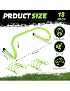 Vallas de Velocidad Wettarn 18 Pcs 15.24 cm Entrenamiento Agilidad 2